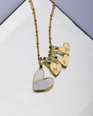 I Love You Initial Necklace (Gold)